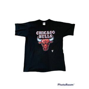 Vintage Chicago Bulls T-Shirt XL New Pro Player Single Stitch Made In USA Black